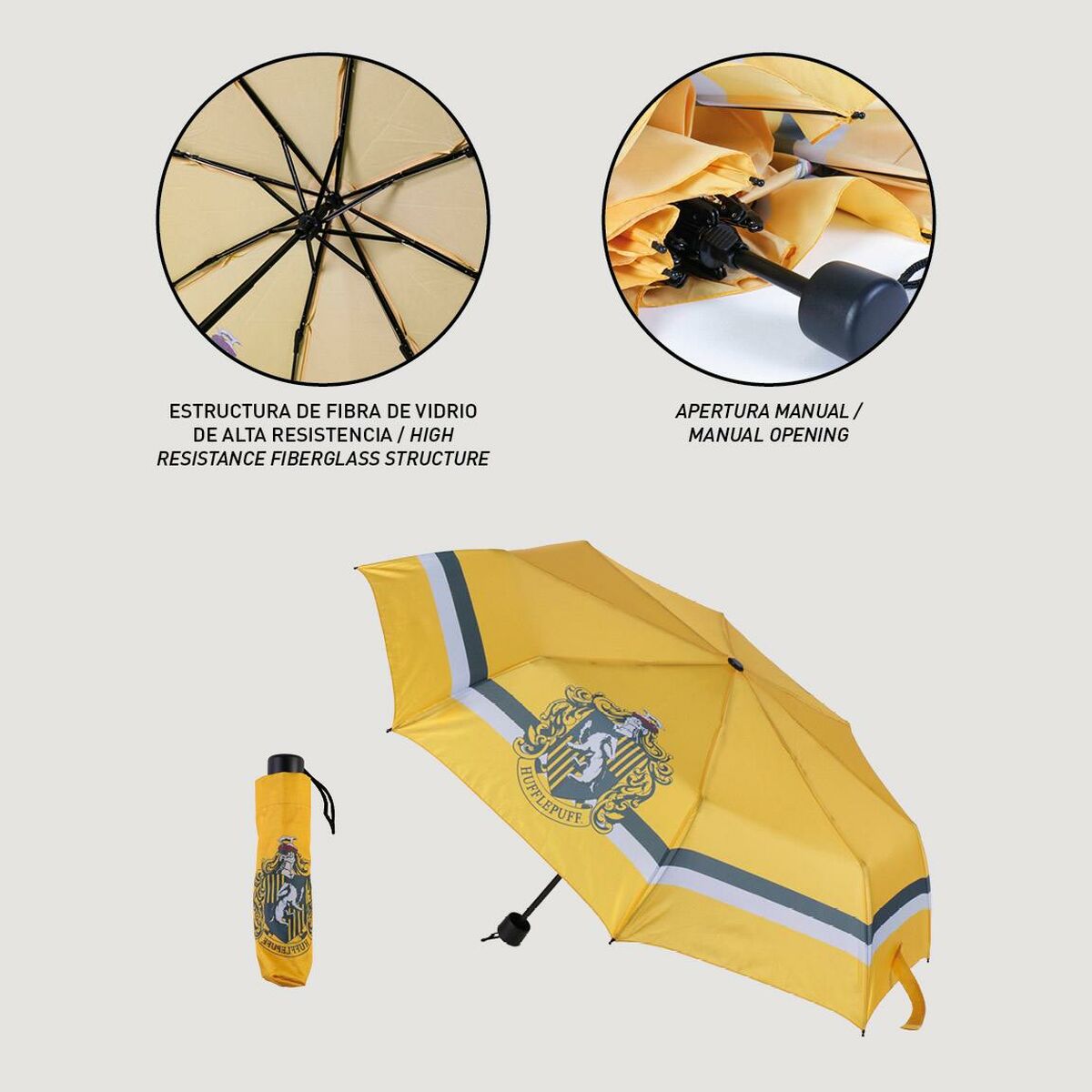 Parapluie pliable Harry Potter Hufflepuff