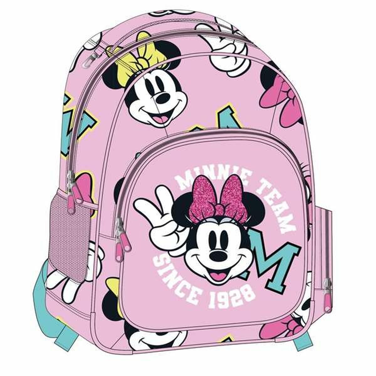Cartable Minnie Mouse Fuchsia 32 x 15 x 42 cm
