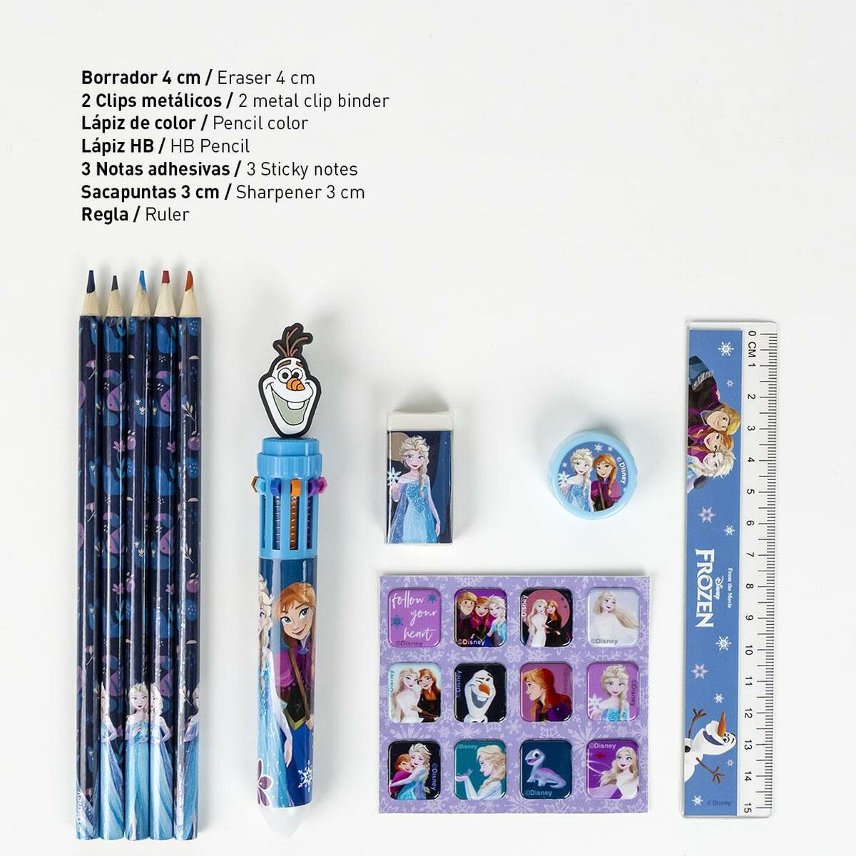 Crayons Frozen Bleu 10 % Plastique 20 % papier
