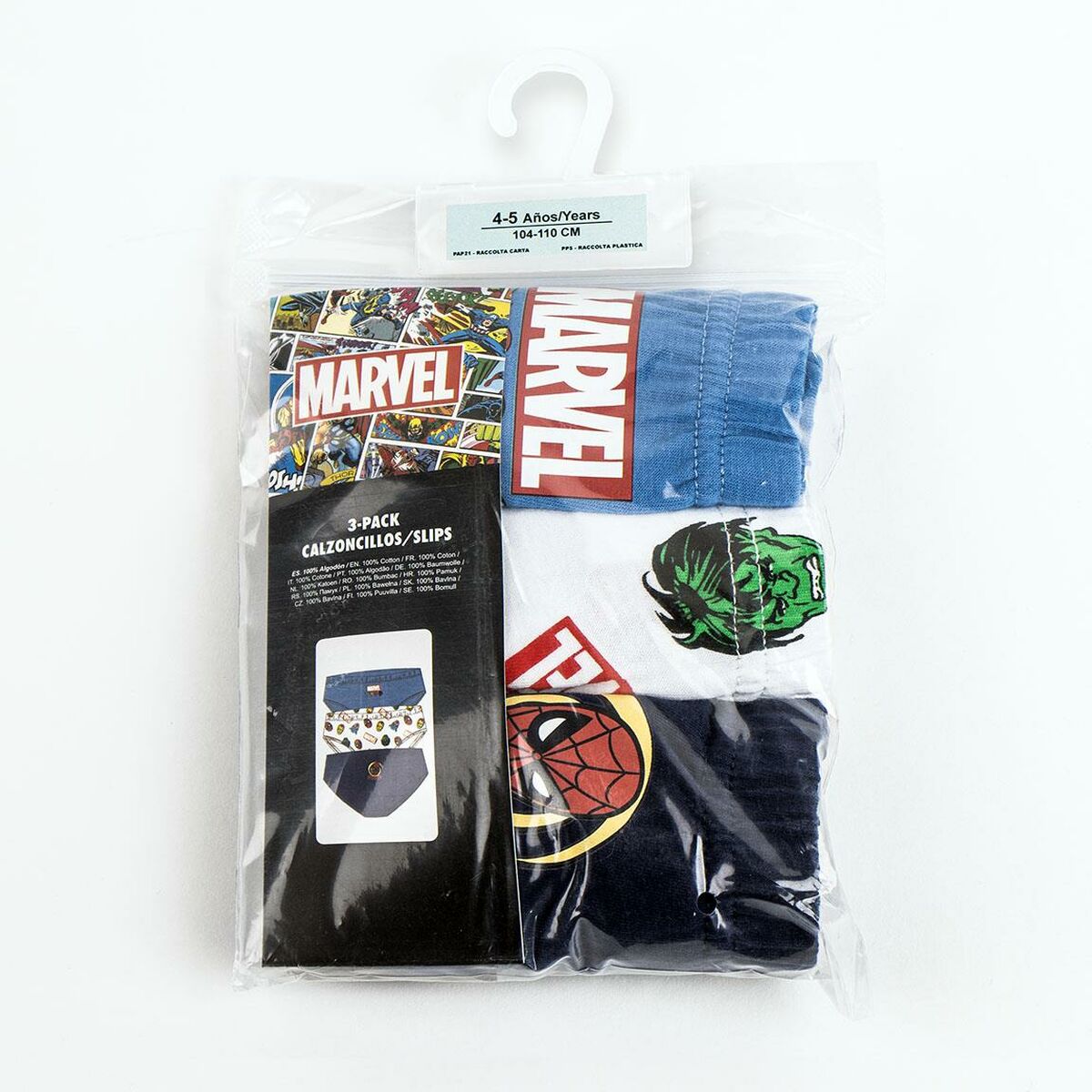 Lot de slips Marvel Multicouleur 3 Unités