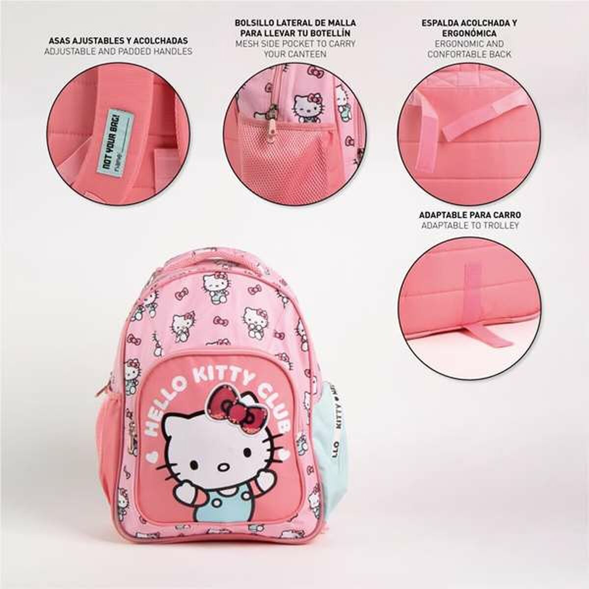 Sac à dos enfant Hello Kitty Rose