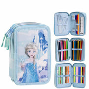 Pochette crayons Frozen Bleu foncé 12,5 x 6,5 x 19,5 cm