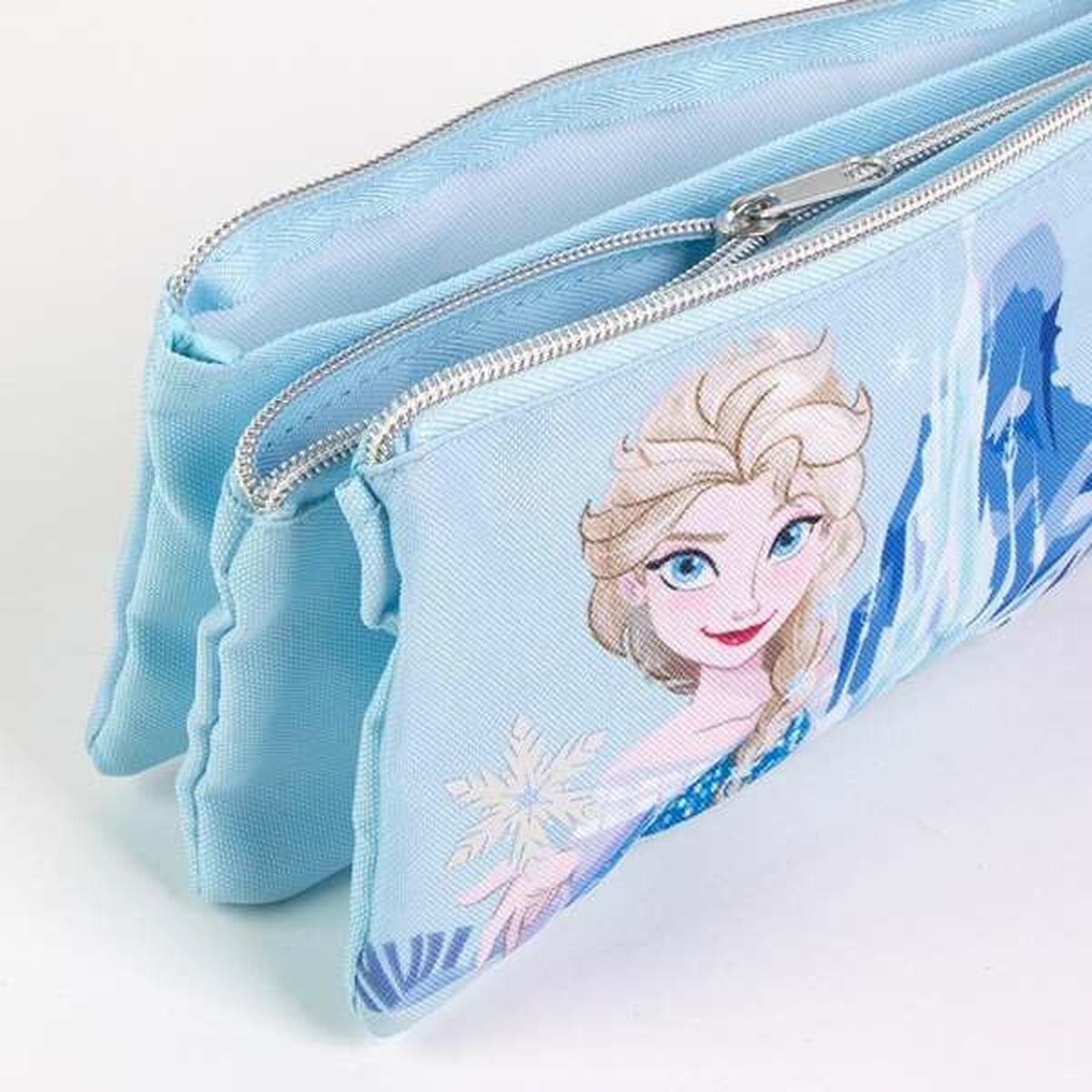 Trousse Fourre-Tout Triple Frozen Bleu clair Light Blue 2,2 x 1,1 x 22,5 cm