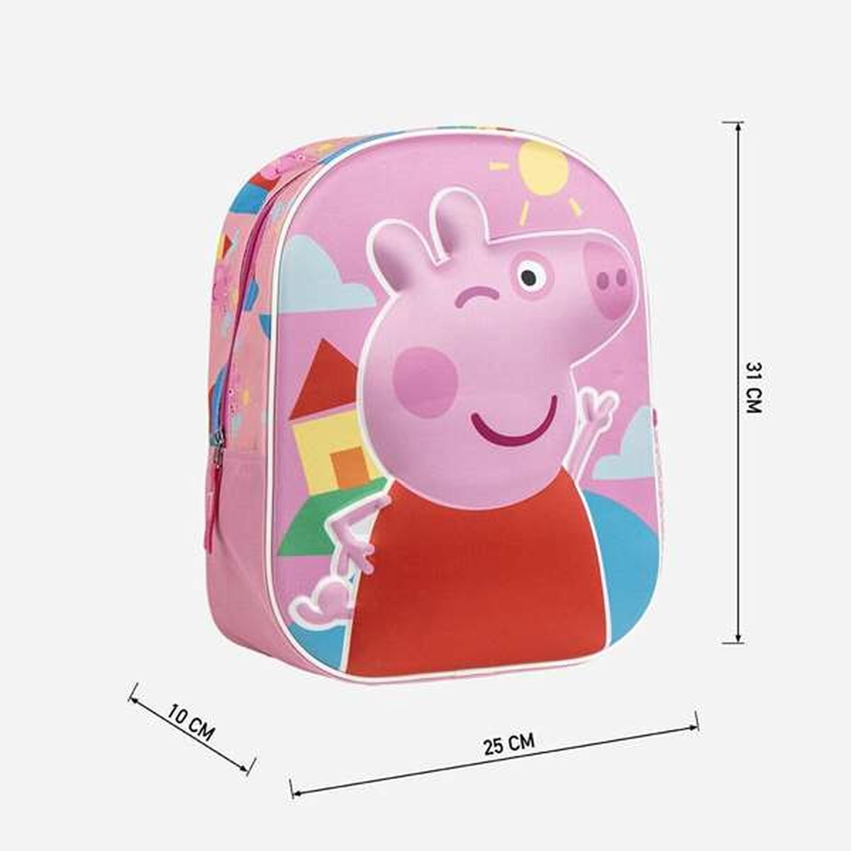 Cartable 3D Peppa Pig Rose 25,0 x 31,0 x 10,0 cm