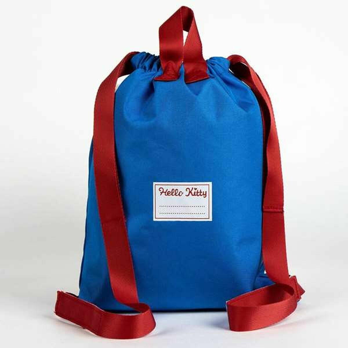 Sac à dos serré par des ficelles Hello Kitty Bleu 27 x 33 cm