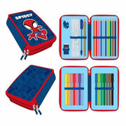Pochette crayons Spidey Bleu foncé 12,5 x 19,5 x 4,5 cm