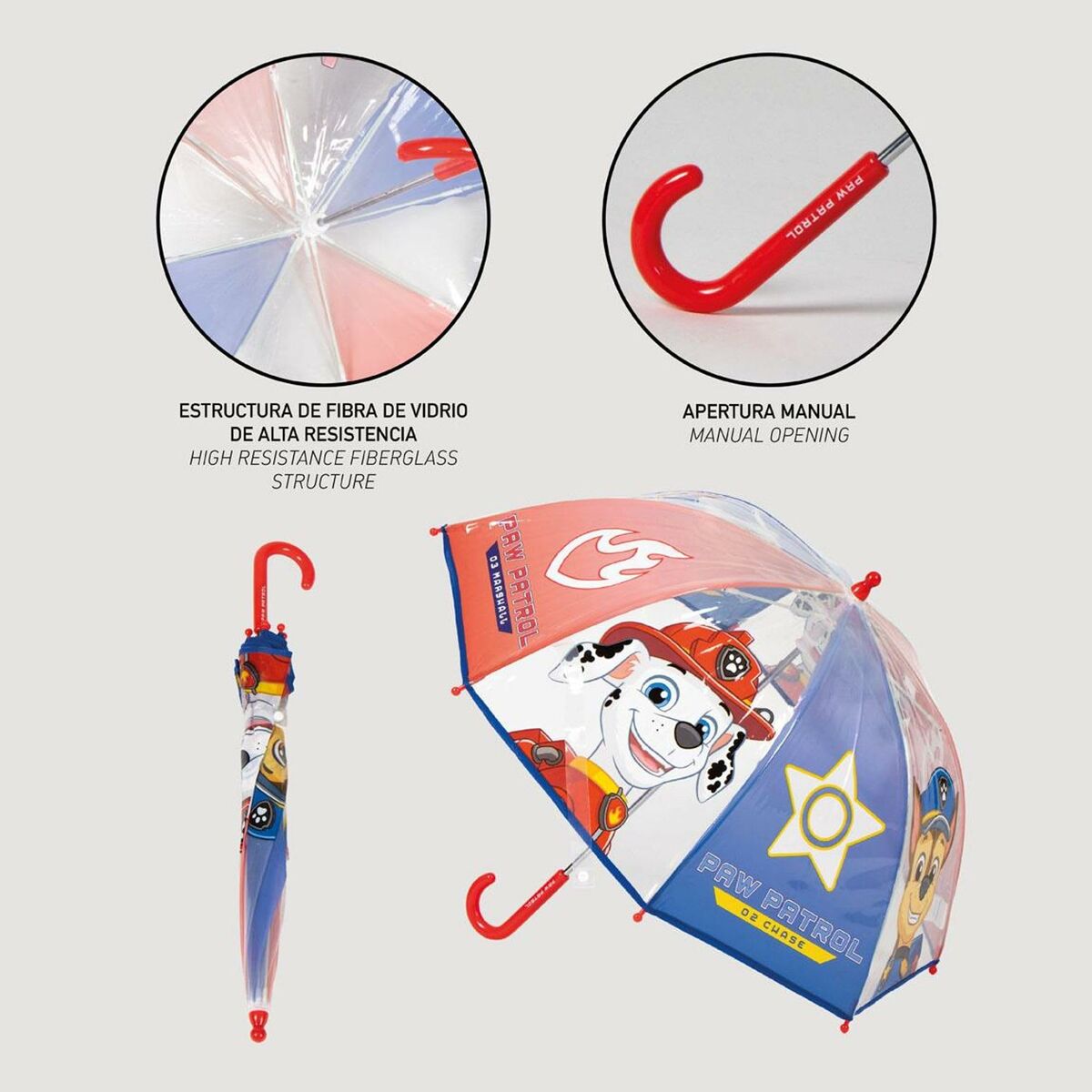 Parapluie The Paw Patrol Bleu Ø 71 cm 45 cm