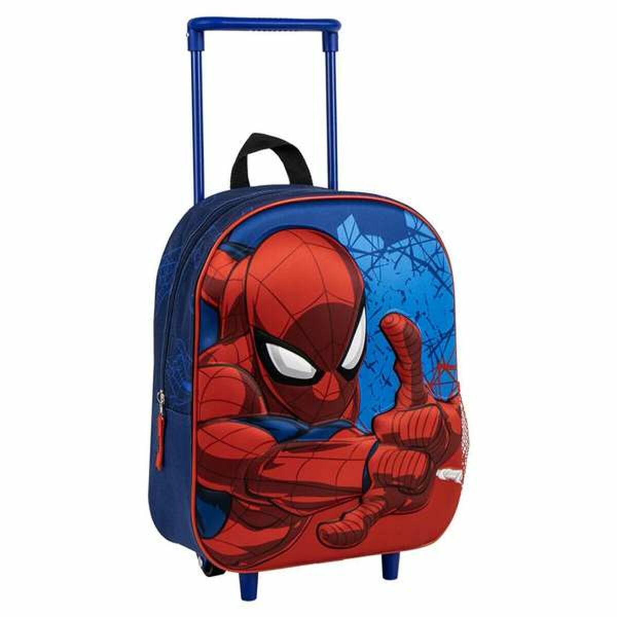 Cartable 3D avec roulettes Spider-Man Bleu 25,0 x 31,0 x 10,0 cm