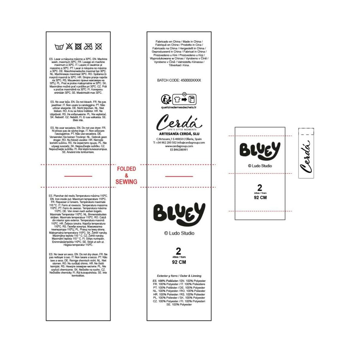 Pull unisex Bluey Christmas Bleu clair