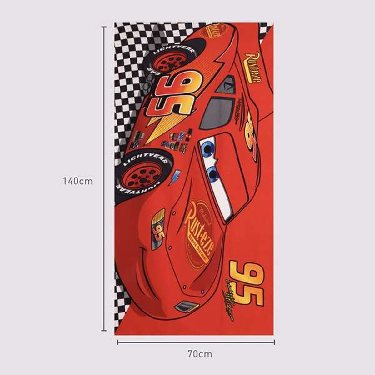 Serviette de plage Cars Rouge 70 x 140 cm