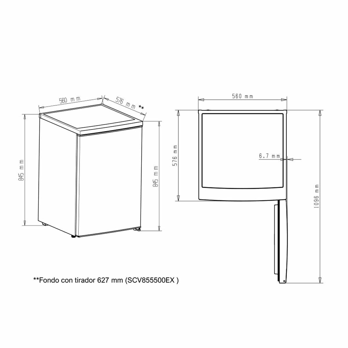 Congélateur Aspes SCV855500EX  85