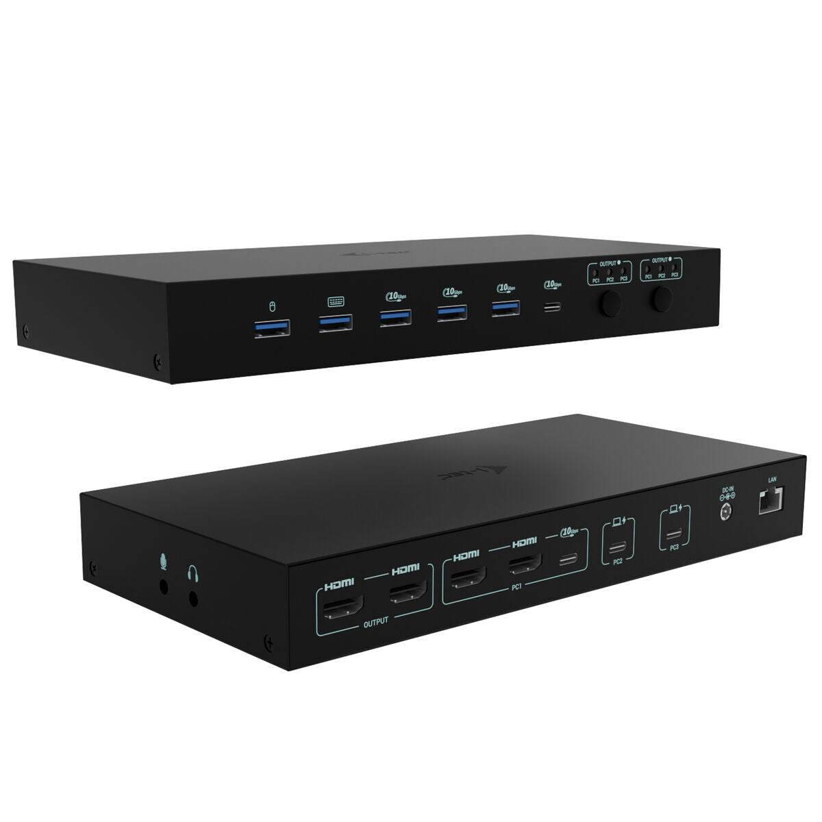 Hub USB i-Tec C31KVMDOCKPDPRO Noir