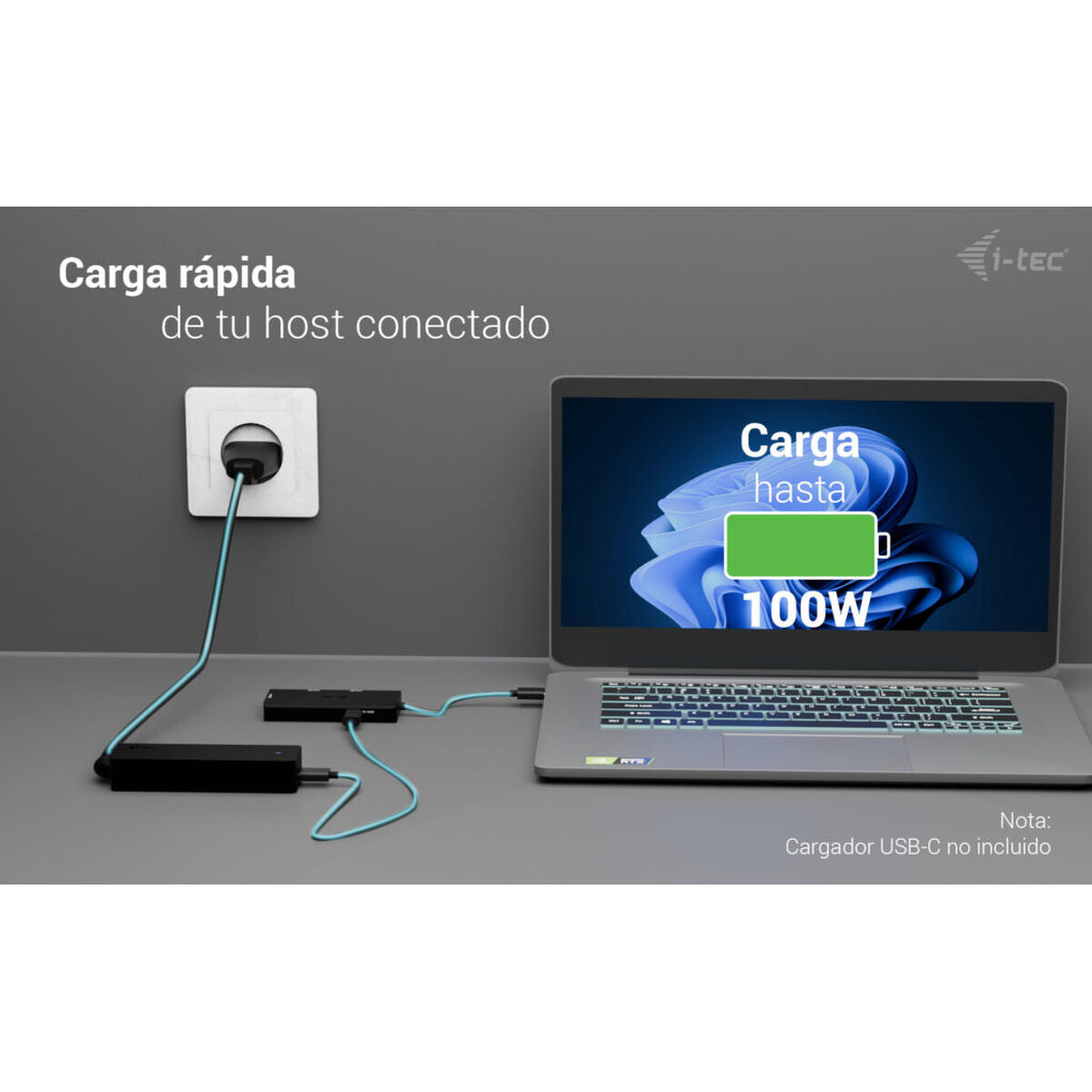 Hub USB i-Tec C31TRIPLE4KHDMIPD Noir