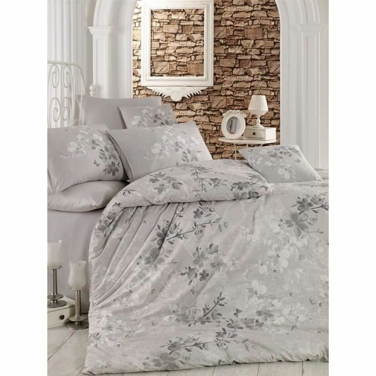 Parure de couette Gris