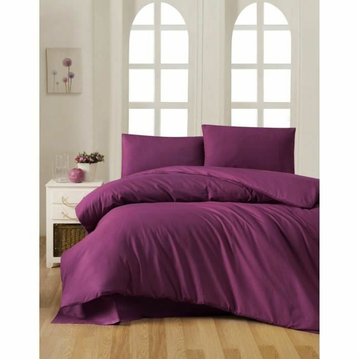 Parure de couette Violet Lit king size 3 Pièces