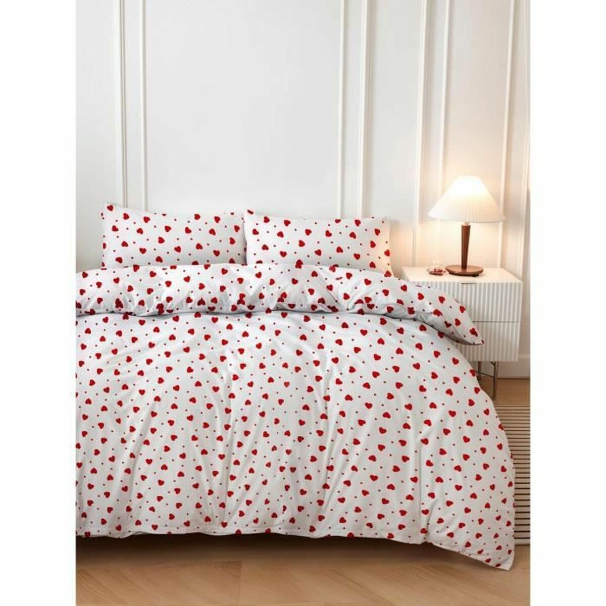 Parure de couette Rouge Lit king size 3 Pièces