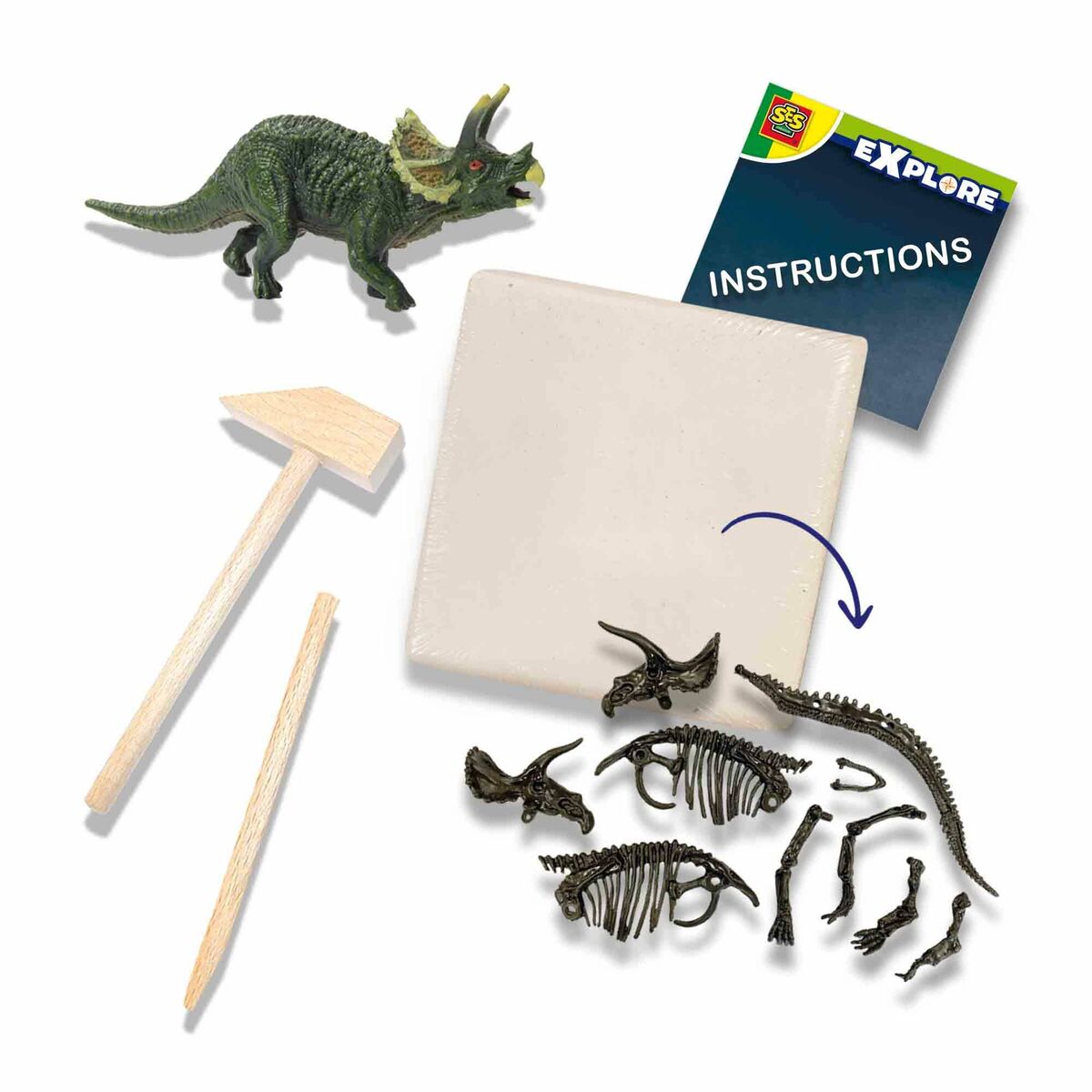 Jeu d'Excavation SES Creative Triceratops