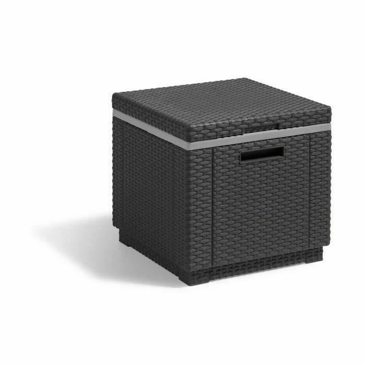 Table d'appoint Allibert by KETER Ice Cube graphite 42 x 42 x 41 cm Gris