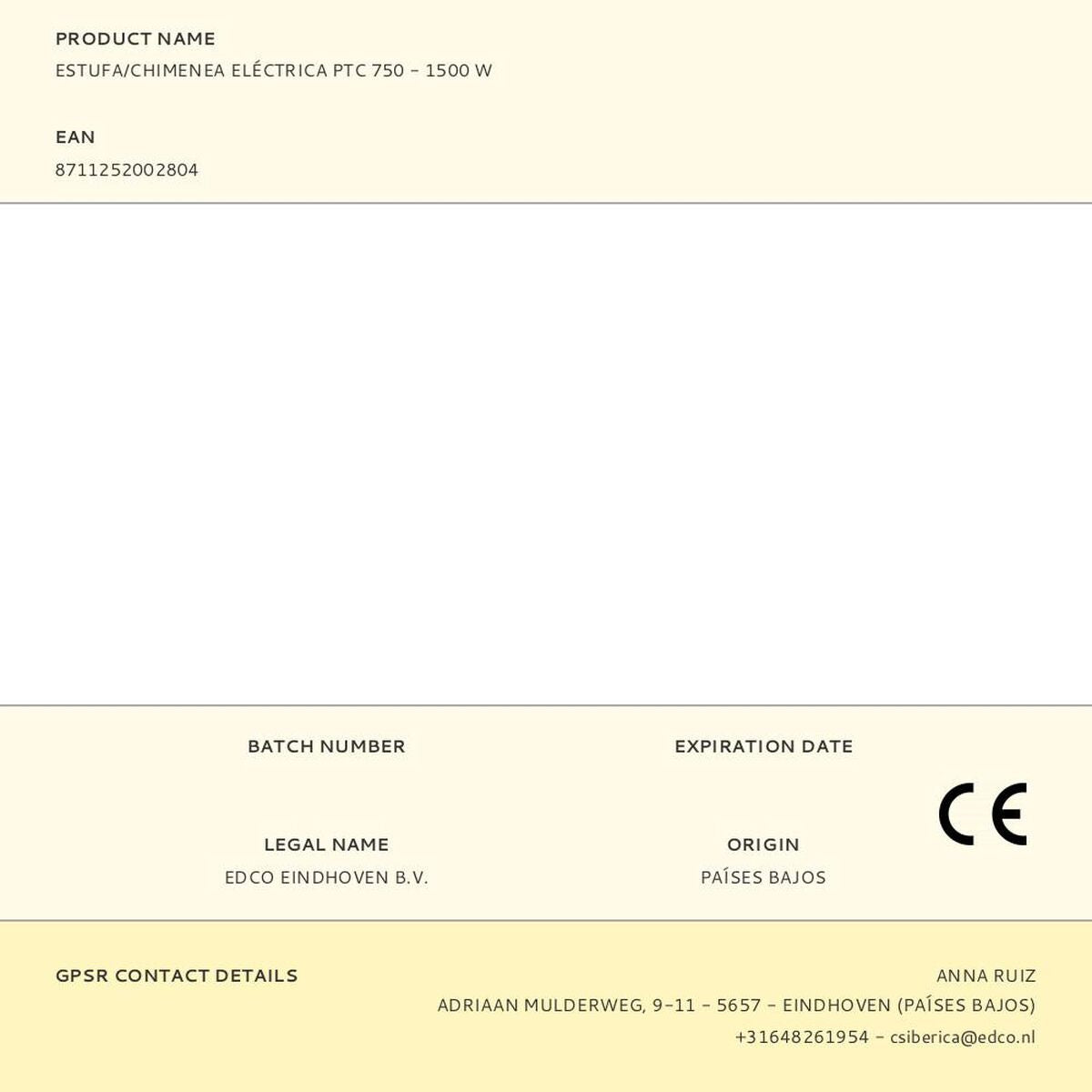 Cheminée Électrique Alpina 800-1500 W 37,3 x 23 x 44 cm