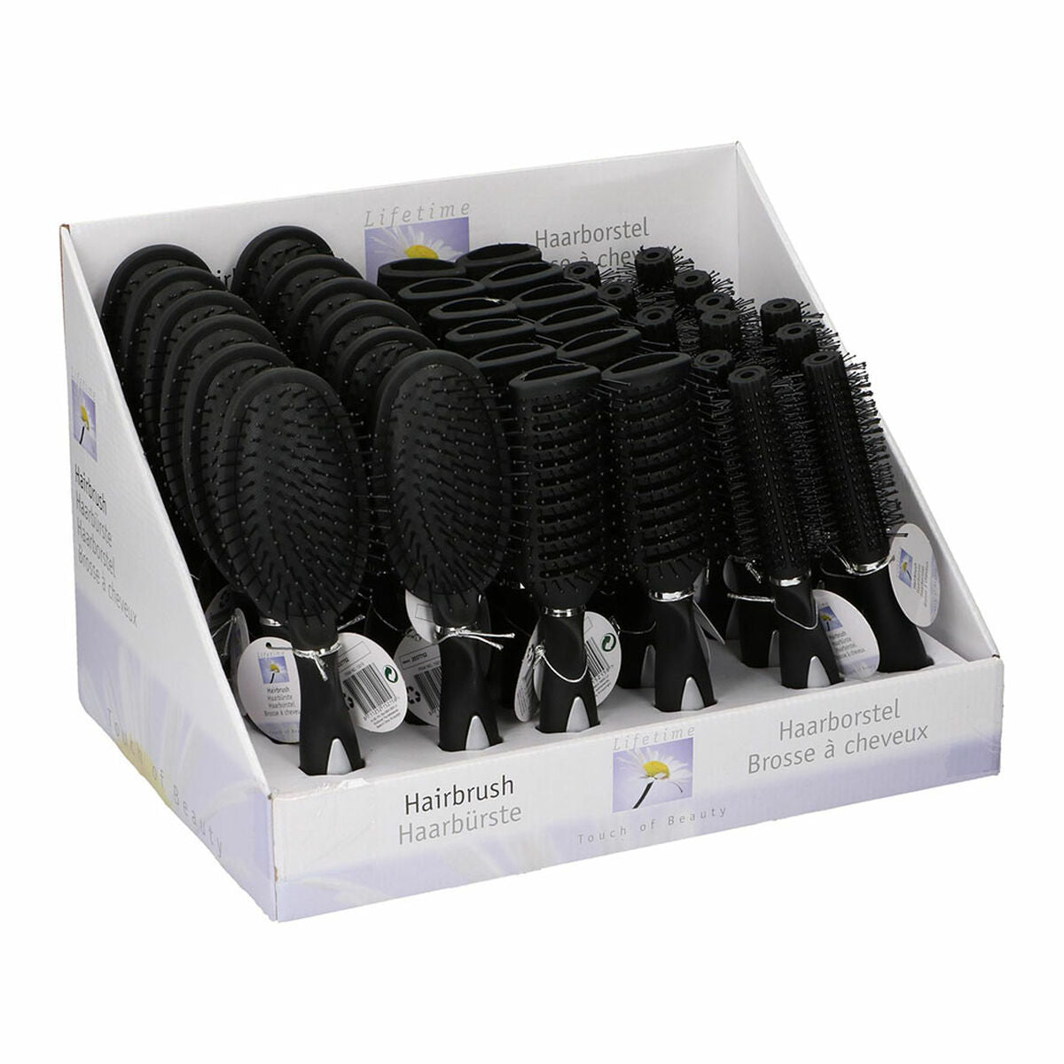 Brosse Démêlante Lifetime Touch of beauty Noir