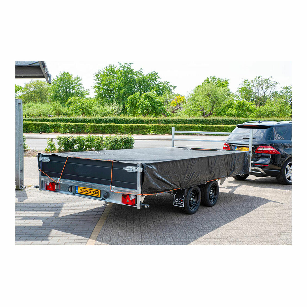 Housse pour remorque Black & Decker Noir 3 x 4 m