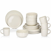 Assiettes Alpina Crème Céramique 16 Pièces (4 Unités)