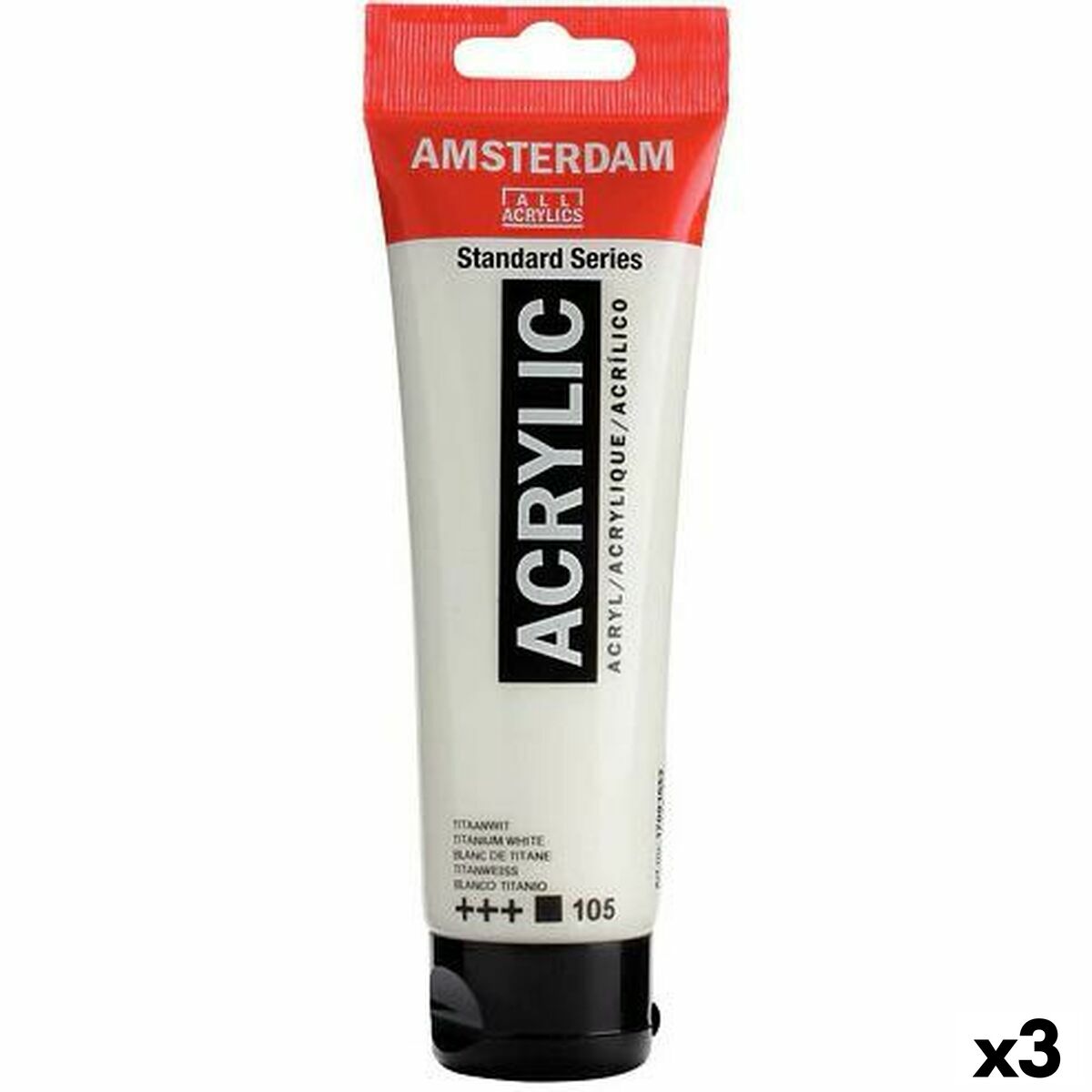Peinture acrylique Talens Amsterdam Blanc 120 ml (3 Unités)