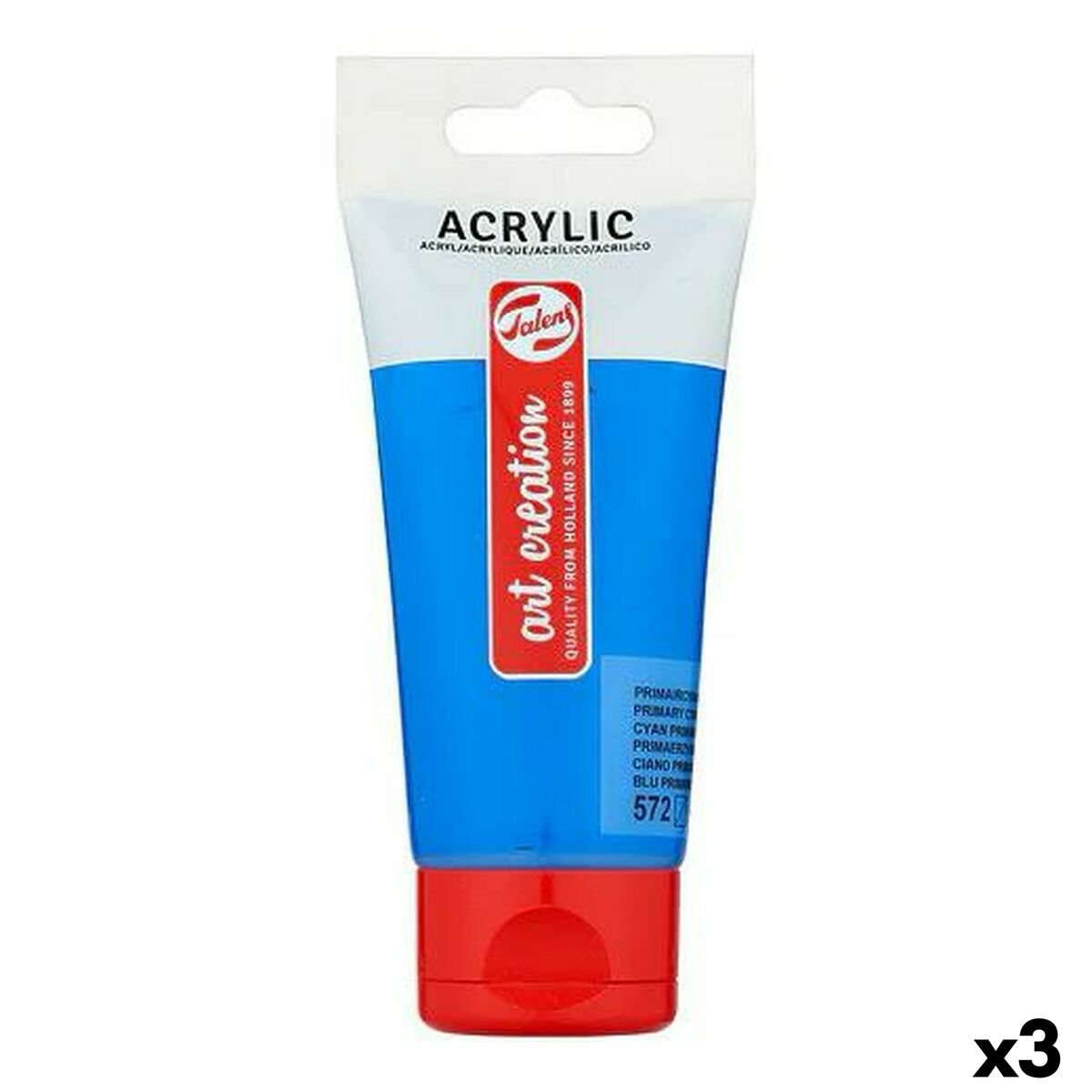 Peinture acrylique Talens Art Creation Cyan 75 ml (3 Unités)