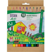 Crayons de couleur Titan Arts Multicouleur 10 Pièces