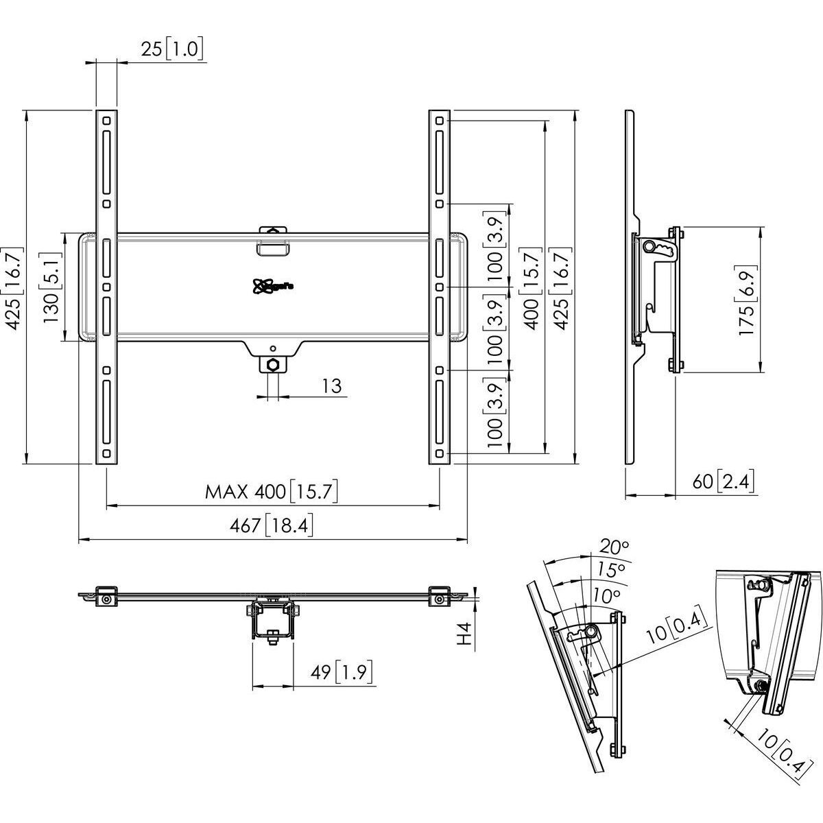 Support de table d'écran Vogel's 7230500 32" 25 kg
