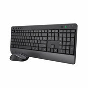 clavier et souris Trust Trezo Noir Espagnol Qwerty Espagnol QZERTY