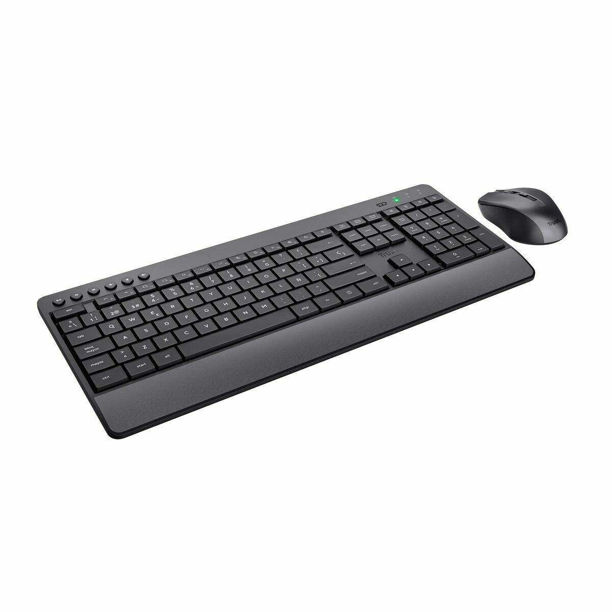 clavier et souris Trust Trezo Noir Espagnol Qwerty Espagnol QZERTY