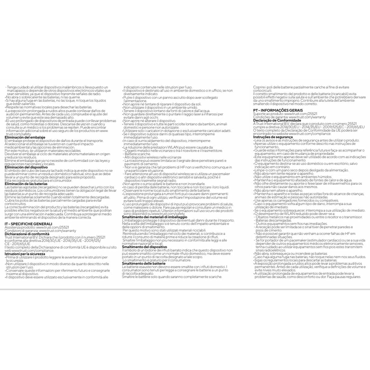 Chargeur mural Trust 25522 45 W Blanc