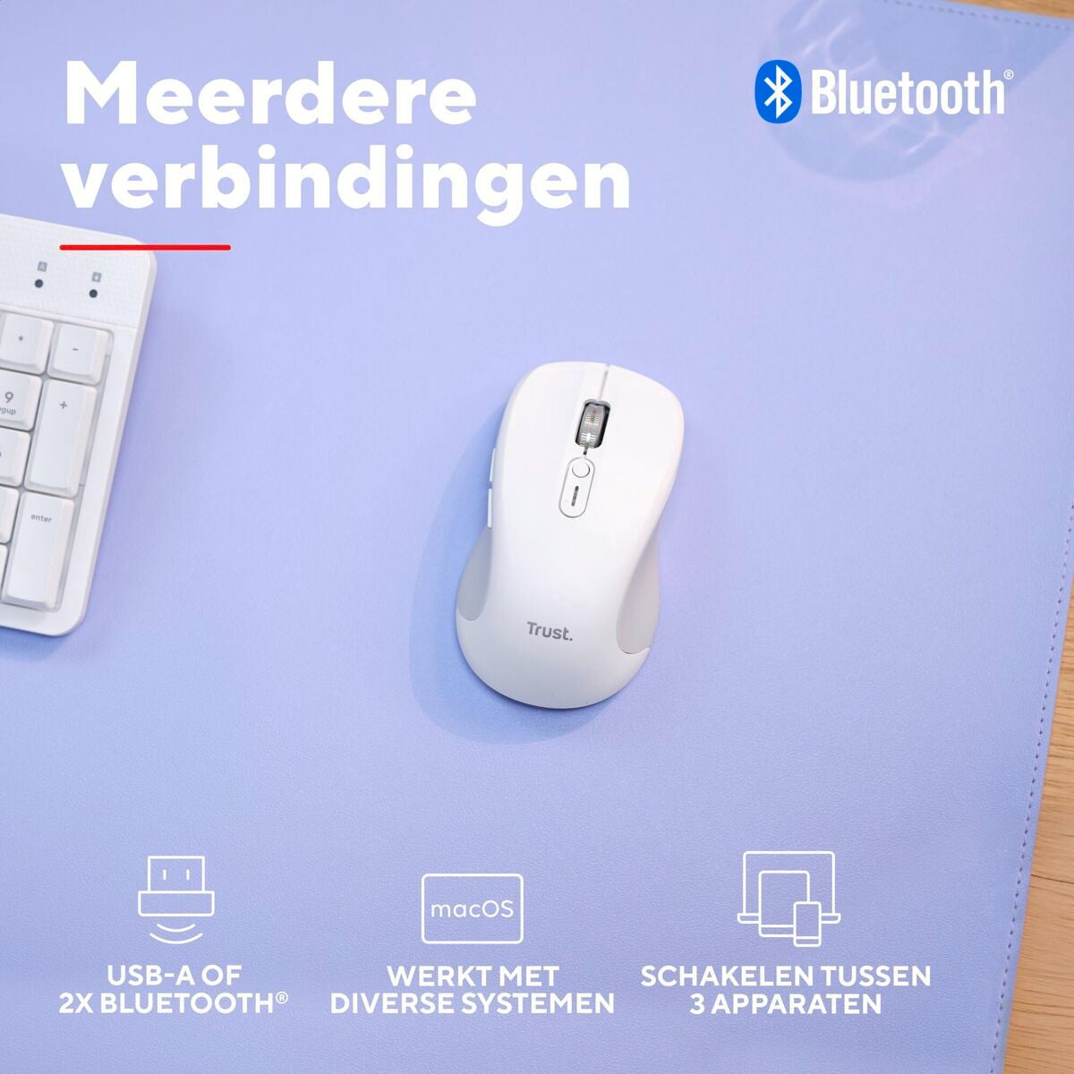 Souris Trust 25674 Blanc 3200 DPI