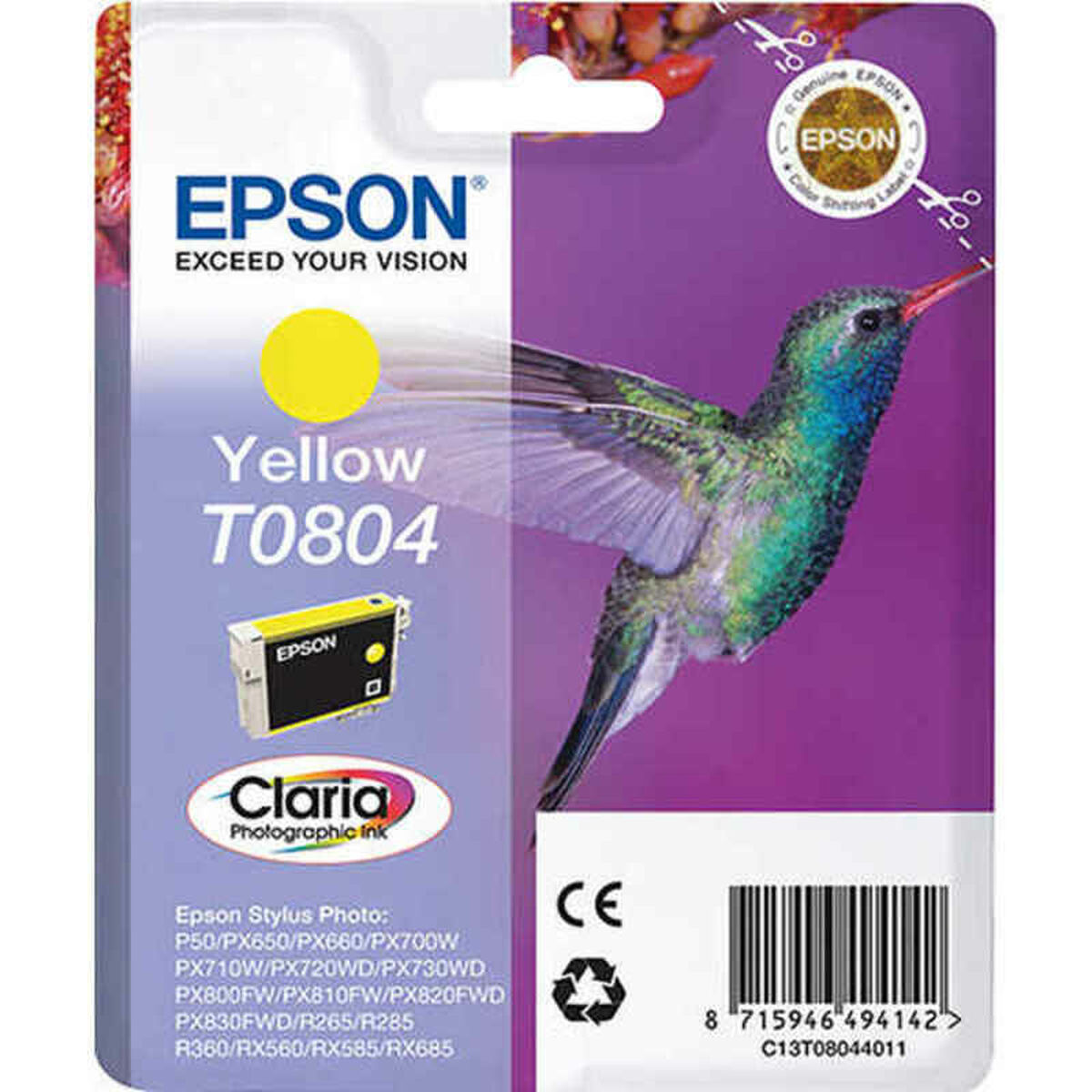 Cartouche d'encre originale Epson T0804 Jaune