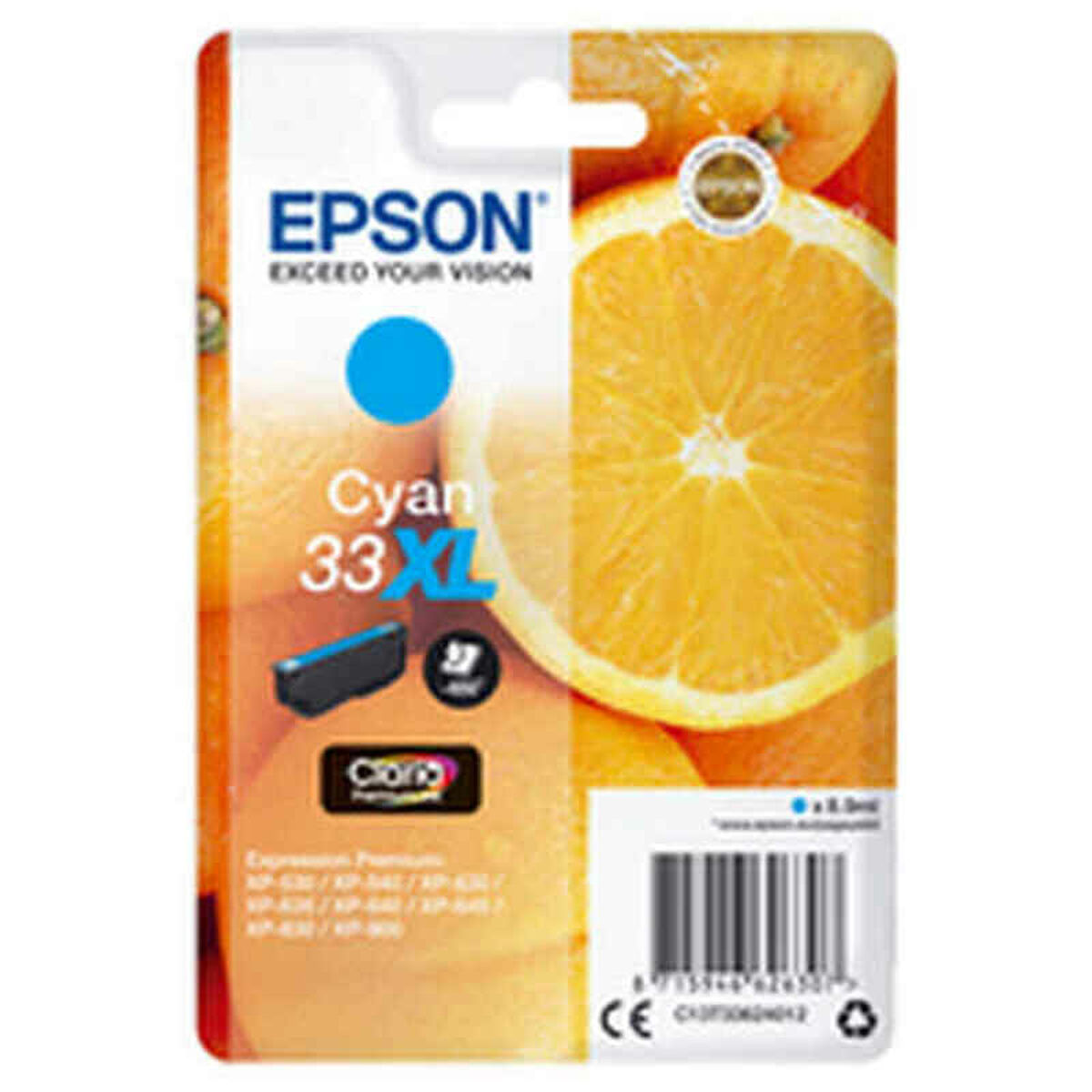 Cartouche d'encre originale Epson Singlepack Cyan 33XL Claria Premium Ink Cyan