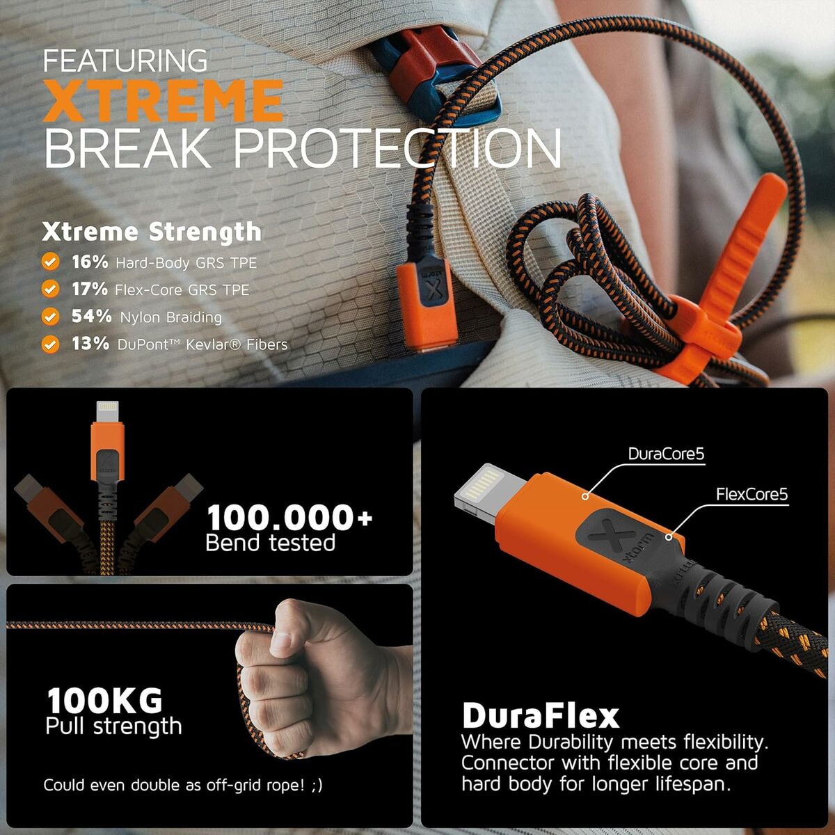 Câble USB Xtorm CXX2001 Orange