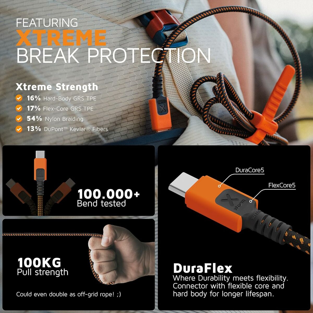 Câble USB Xtorm CXX2003 Orange