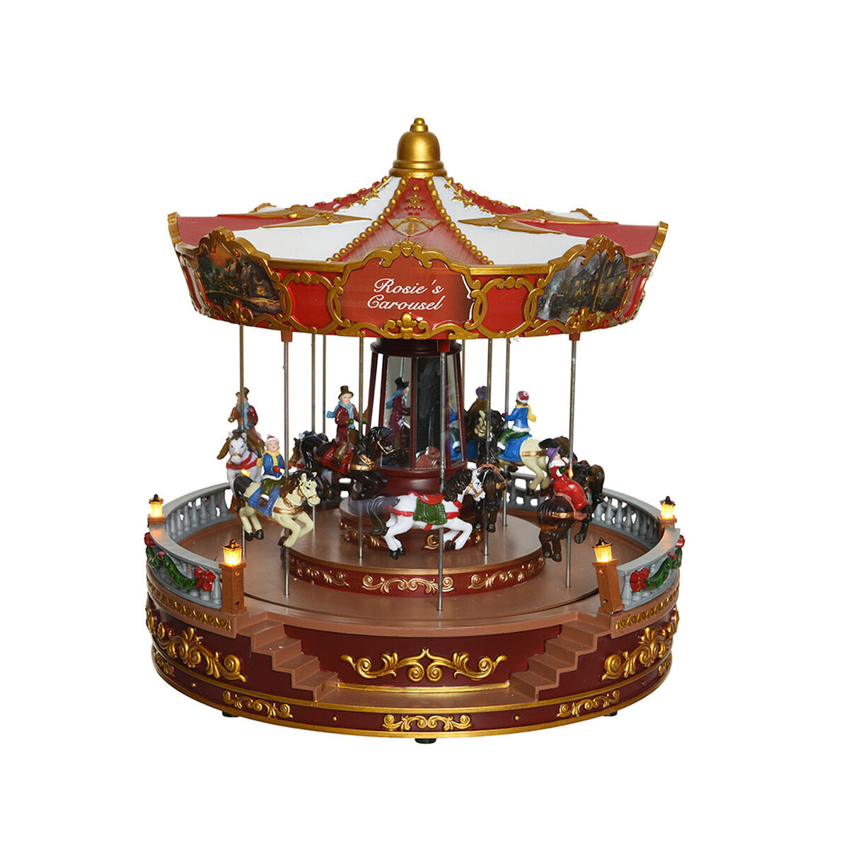Carrousel avec chevaux Lumineo 31 x 31 x 28 cm