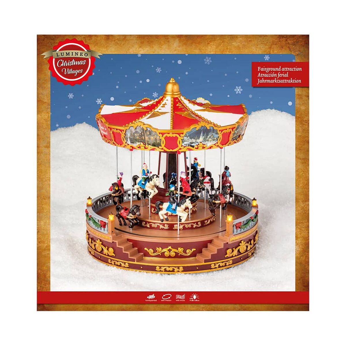 Carrousel avec chevaux Lumineo 31 x 31 x 28 cm