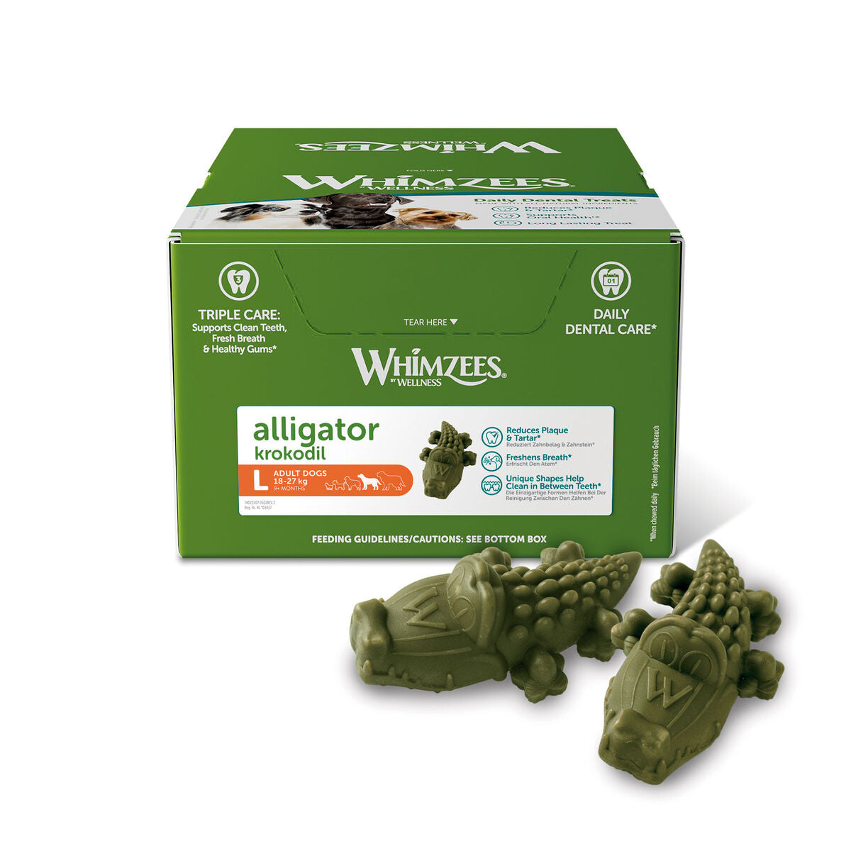 Alimentation humide Whimzees Alligator 30 Unités