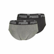 Lot de slips Puma Basic Gris 2 Pièces
