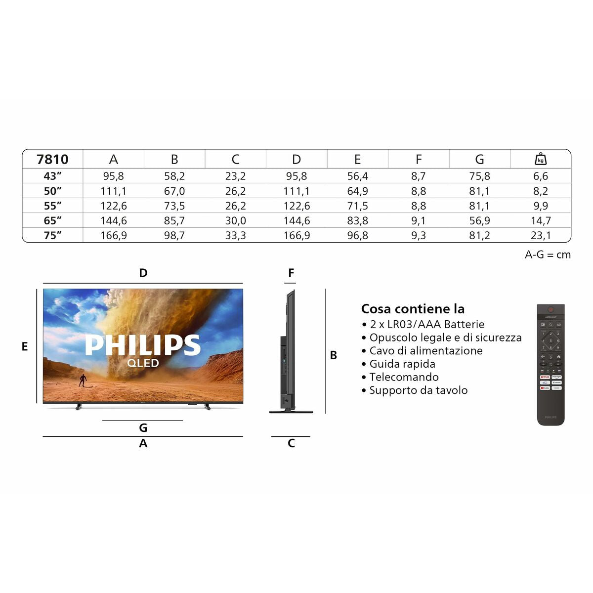 TV intelligente Philips 43PUS7810/12 4K Ultra HD 43" LED