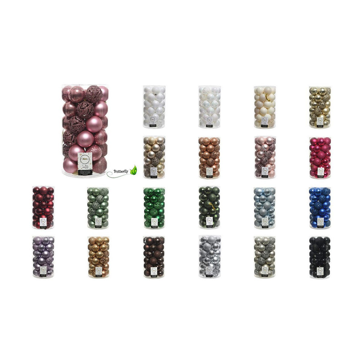 Boules de Noël Decoris Argenté 37 Pièces