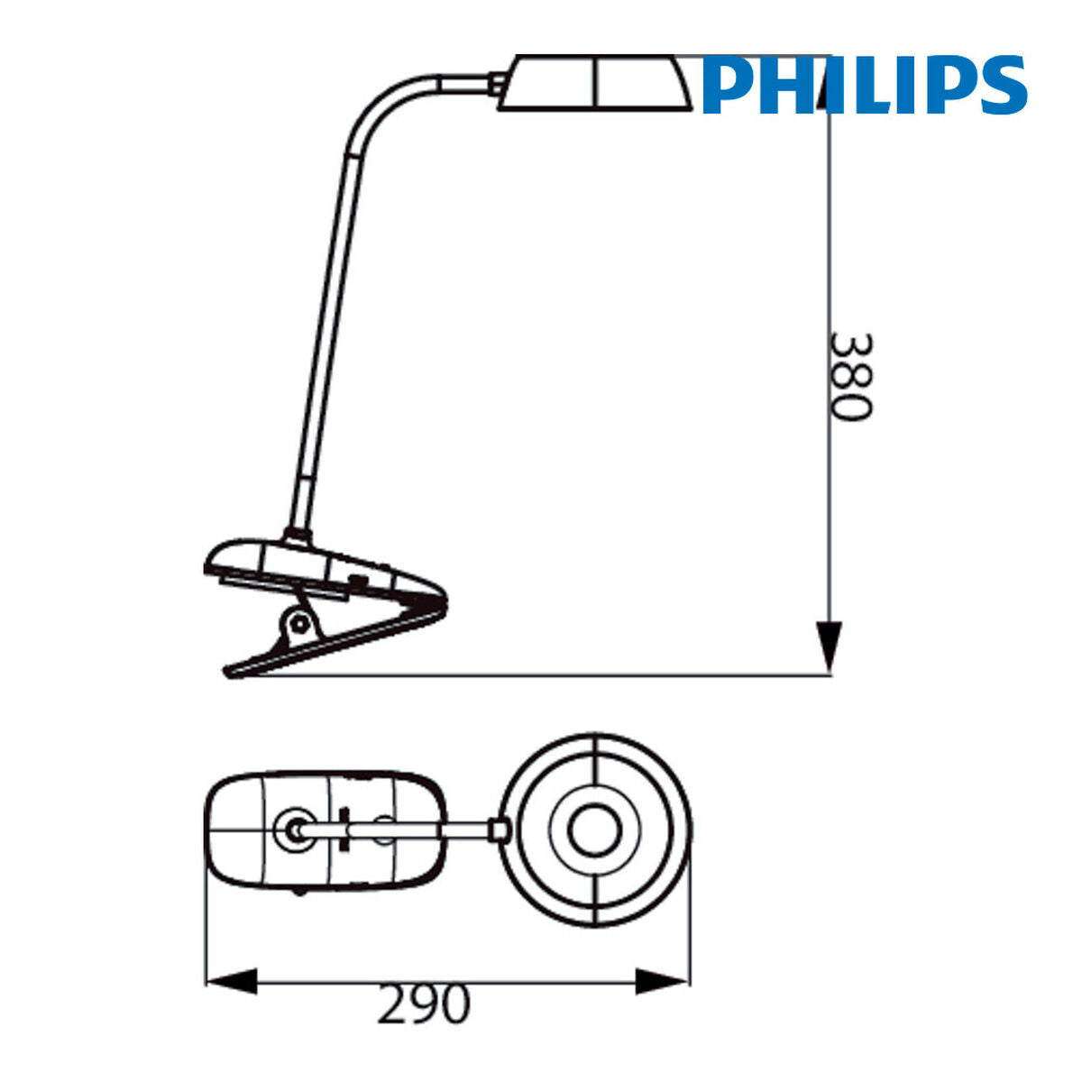 Lampe de bureau Philips Lámpara de mesa Blanc Métal 3 W