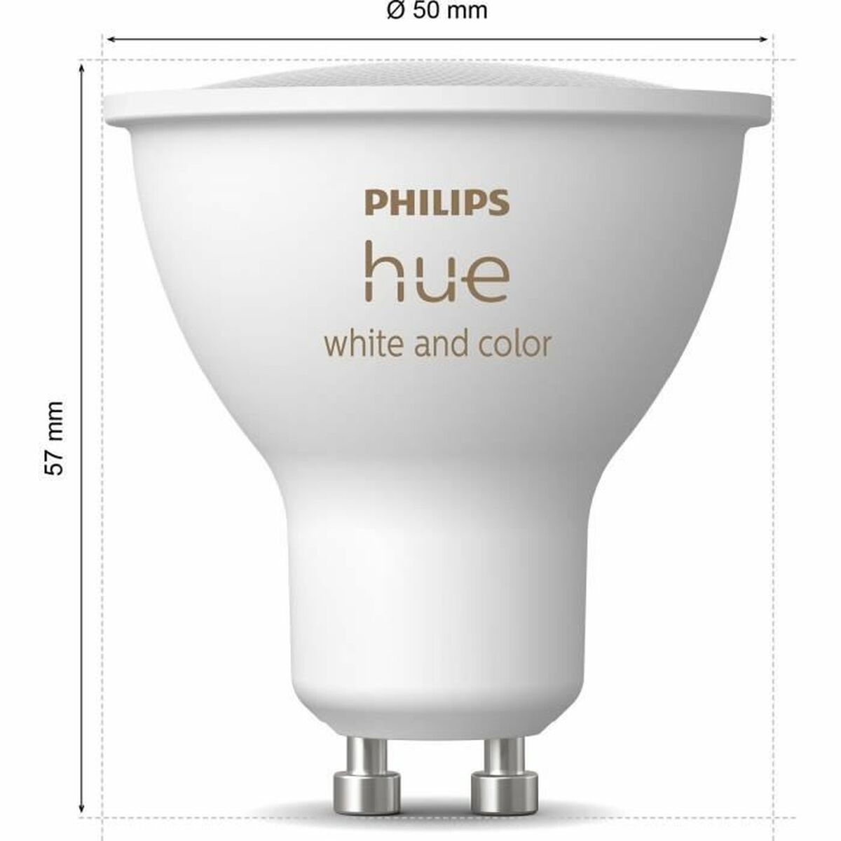 Lampe LED Philips Blanc E GU10 400 lm 2 Unités (6500 K)