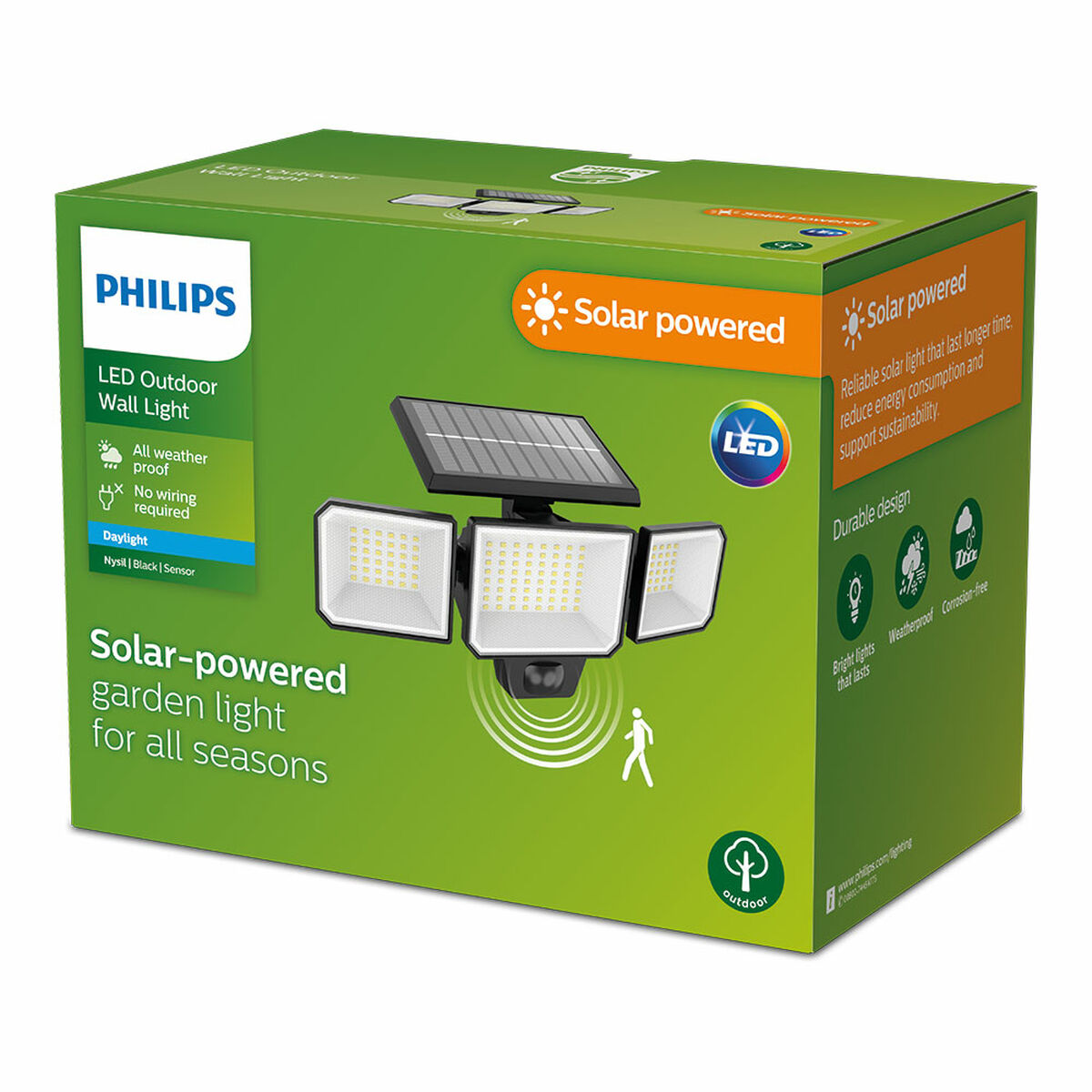Spot solaire Philips 8,7 W 5000 K 29 x 11,7 x 16,8 cm Noir Solaire
