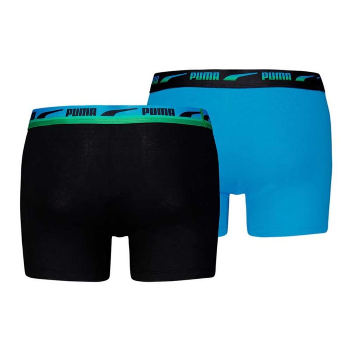 Boxer pour homme Puma Gradient Waistband 2P Bleu Noir 2 Pièces