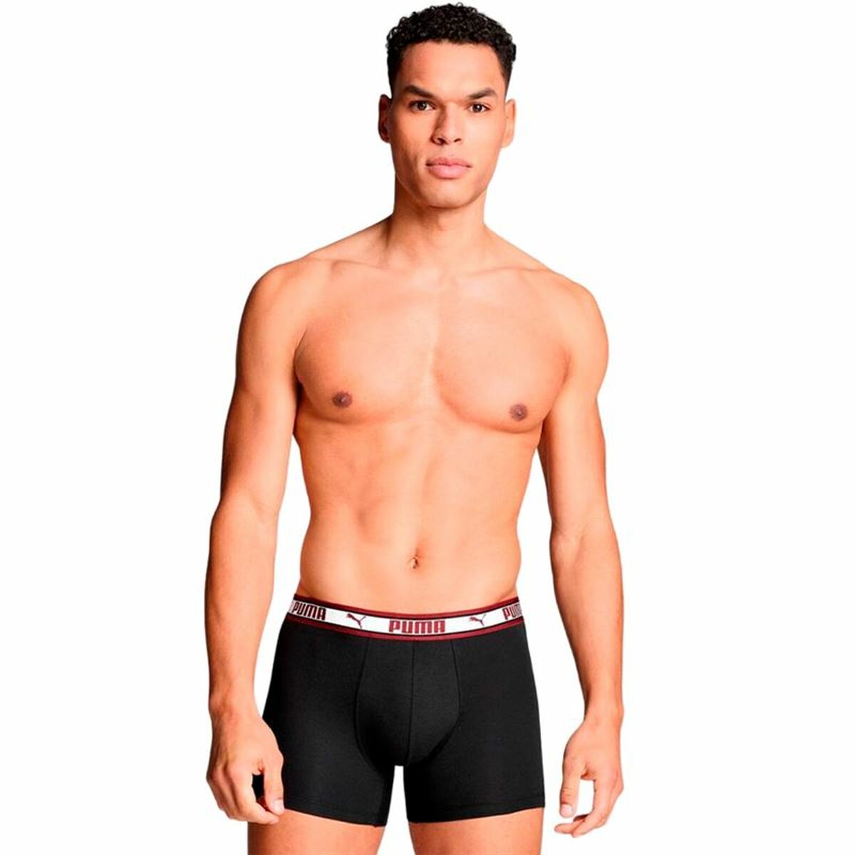 Boxer pour homme Puma Noir Rouge