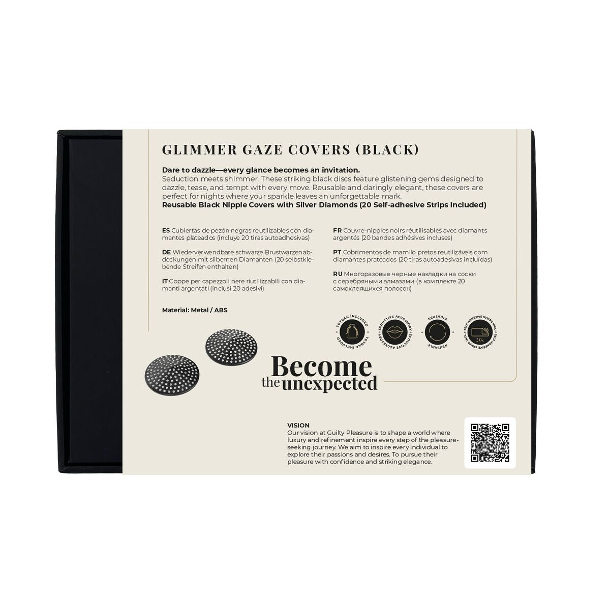 Protège-mamelons Guilty Pleasure Noir Taille unique